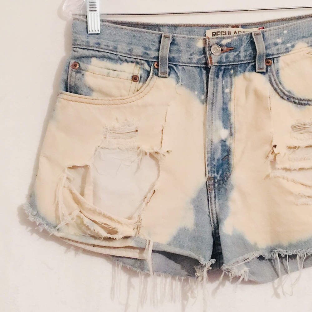 Levis 505 Regular Fit Destroy Denim Jeans 32 - Picture 2 of 8